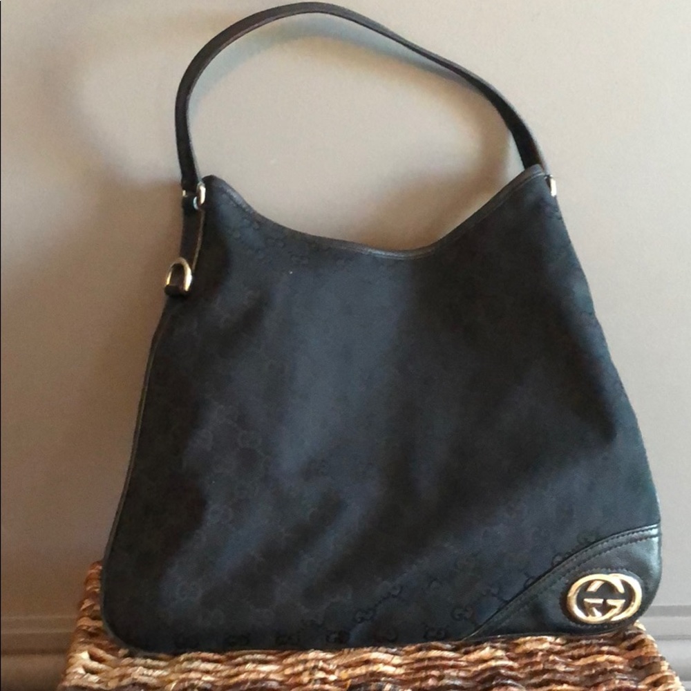 Black Authentic Gucci Hobo